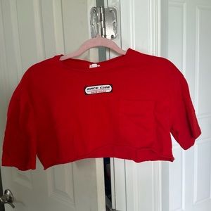cropped race club tee